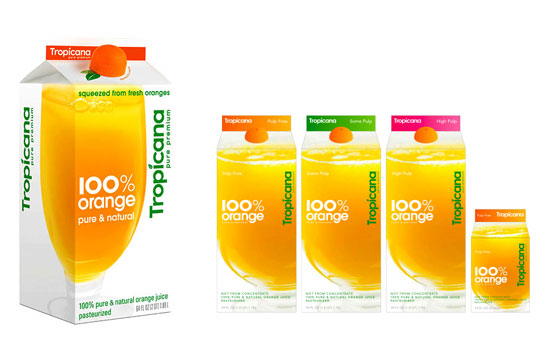 consumers want the old packaging of tropicana juice back