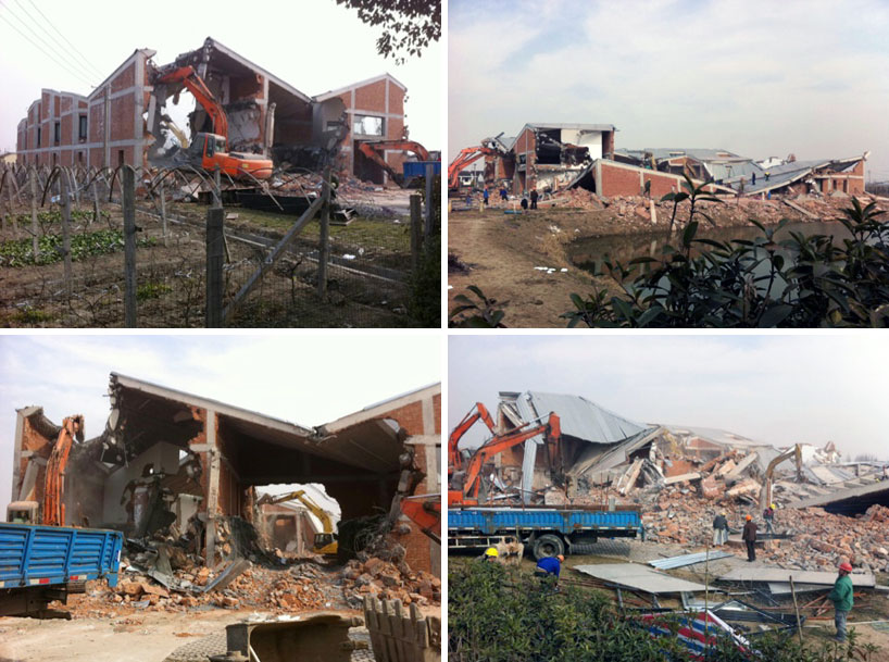 ai weiwei's shanghai studio demolished