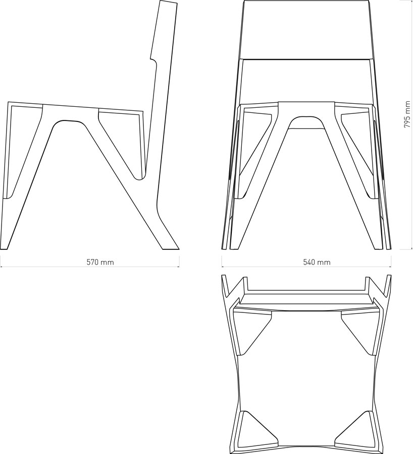 chair technical drawing
