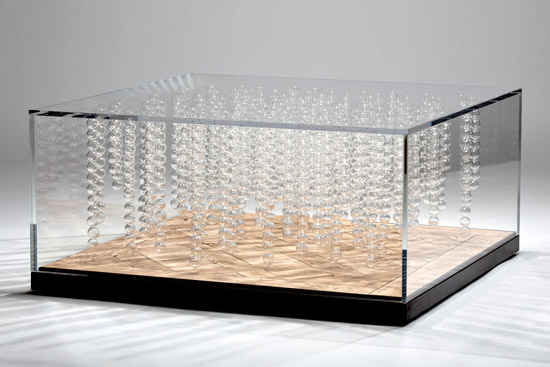 glass bubbles table by liana yaroslavsky