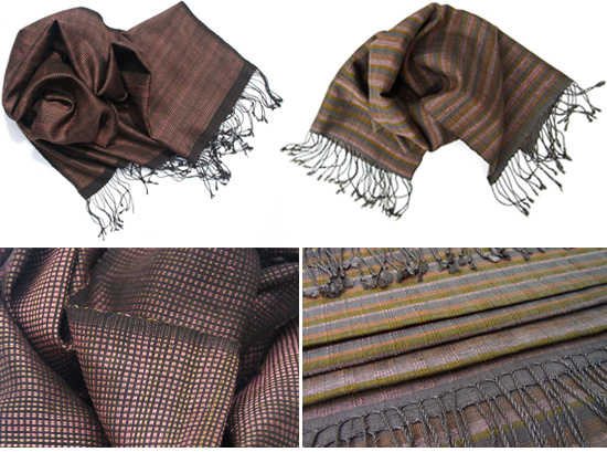 designboom shop: natural silk scarves