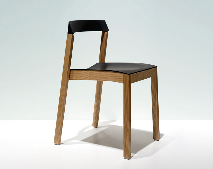 wood and rubber stackable chair by o4i