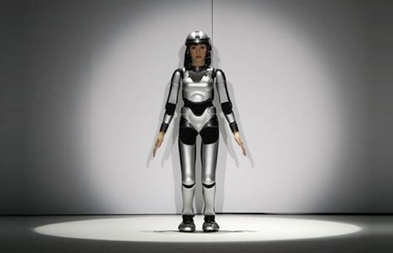 HRP 4C humanoid robot on the runway at japan fashion week