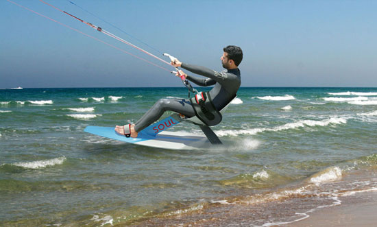 paraplegic's kite board   'soul' by etay amir
