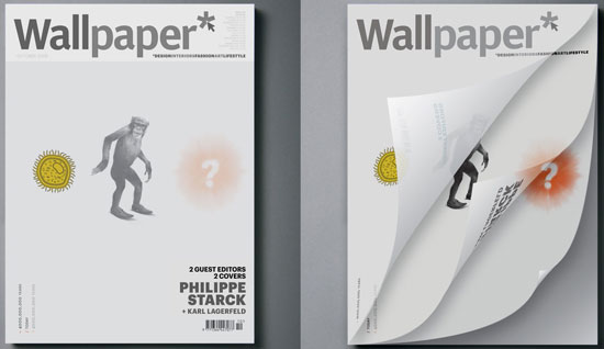 philippe starck and karl lagerfeld design covers for wallpaper