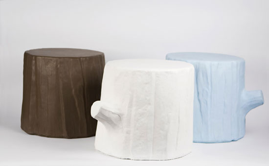 'soft tree trunk stool' by AMT studio