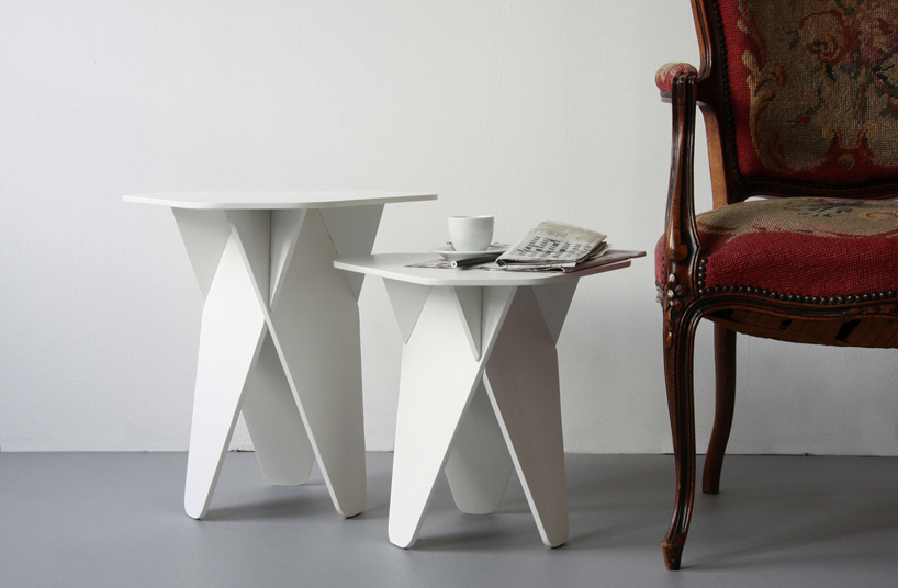 wedge side tables by andreas kowalewski
