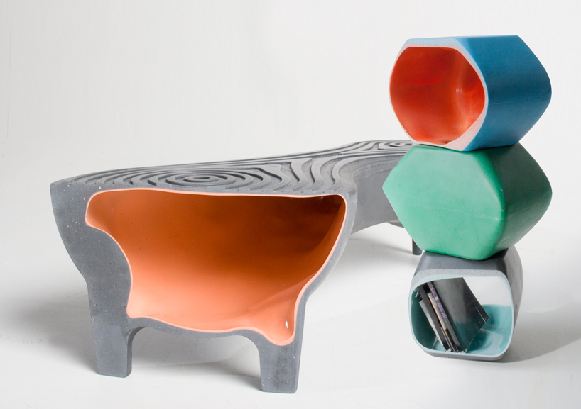 yael zwickel: hollows rotation molded furniture