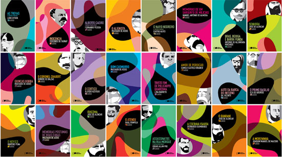 rex design: graphic project for the covers of 'saraiva classics' book collection