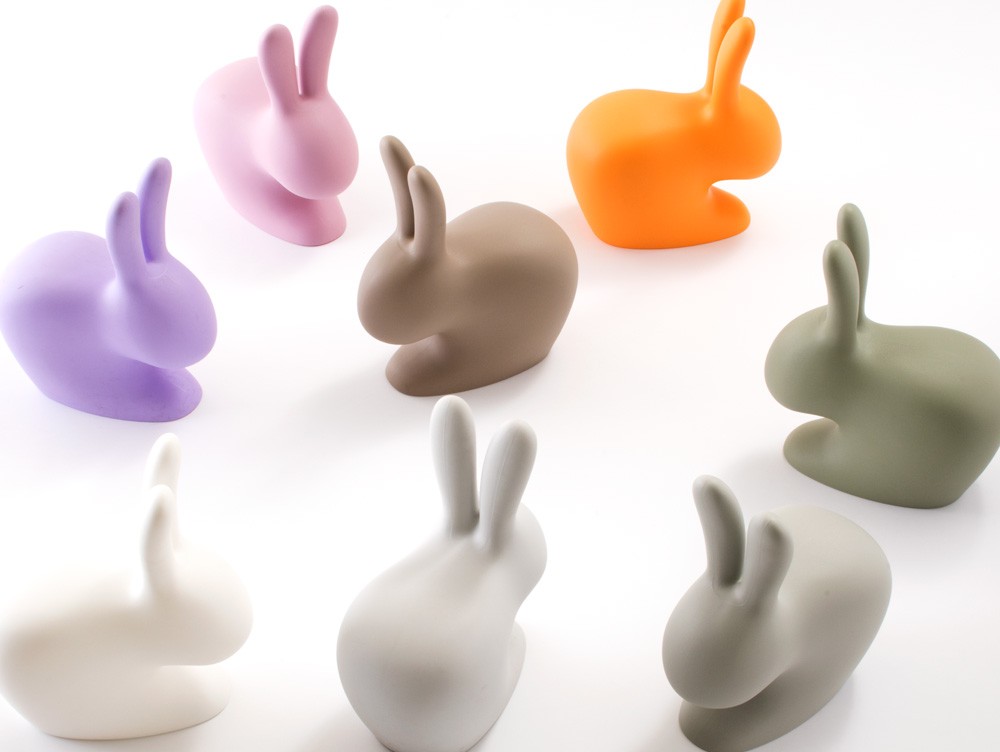 stefano giovannoni’s rabbit chair uses a playful silhouette
