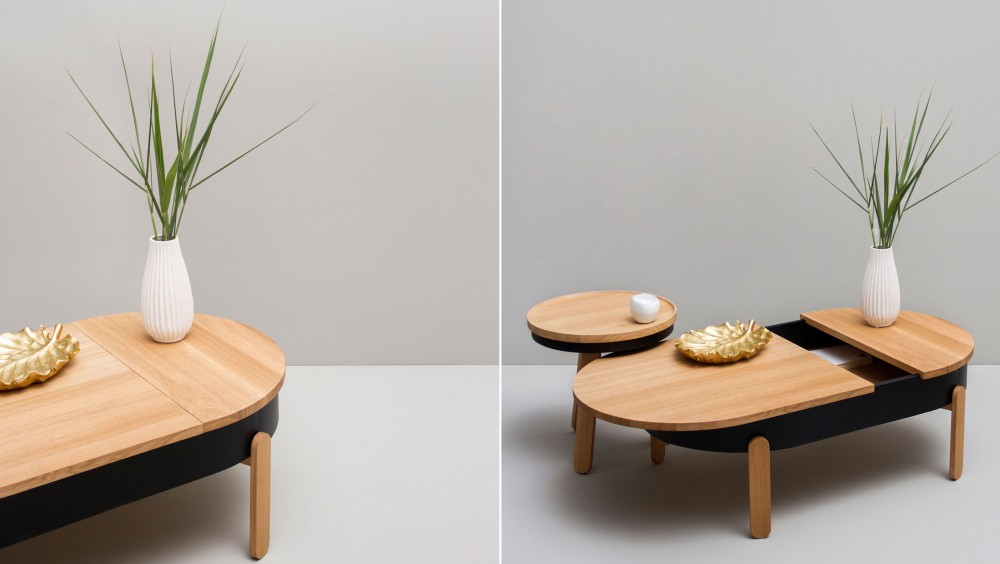 batea table collection features complimentary storage space
