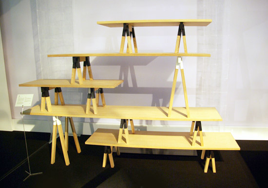 tokyo design week 08: TAF trestle tables part of the cibone collection at design tide