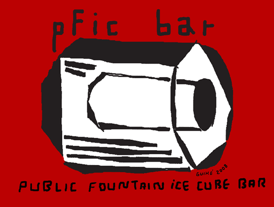 public fountain ice cube bar by martí guixé