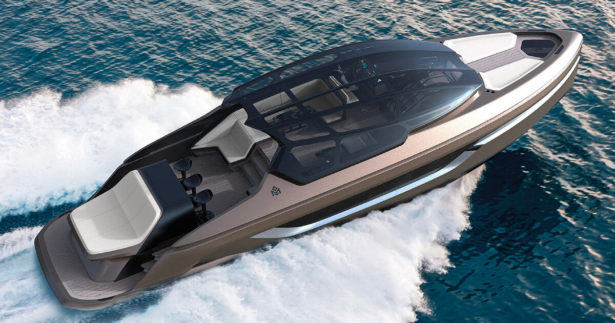 titanium&made mirarri yacht cruises with a glass dome inspired by the bone structure of birds