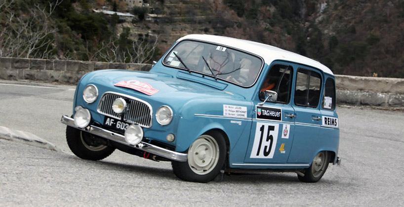 firstplace winner mark cunningham won the RENAULT 4 driven by former 