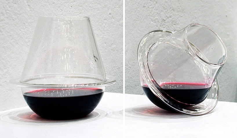 saturn wine glasses by christopher yamane