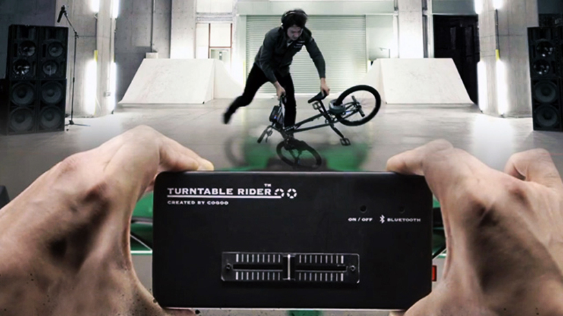 turntable rider converts bikes into DJ mixers