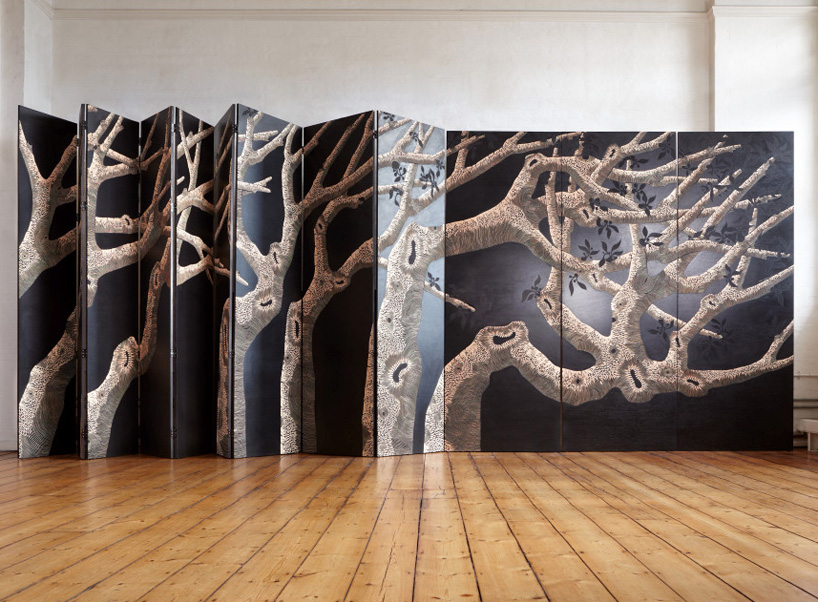 liko   carved wood panels by zoé ouvrier for gallery fumi
