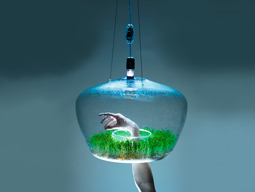 krstyna pojerova: glass greenhouse lamp