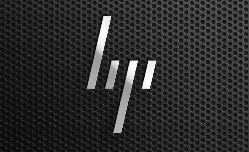 new HP logo designed by moving brands