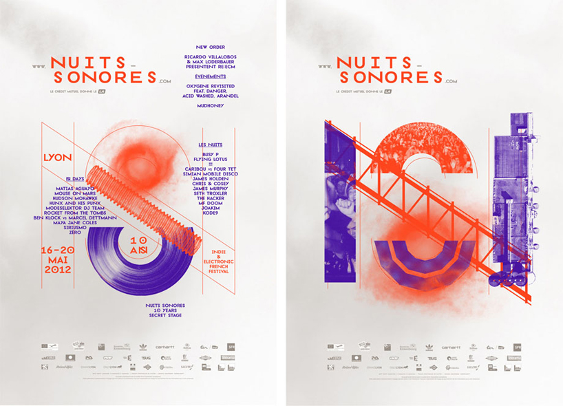 superscript: nuits sonores 2012 visual identity