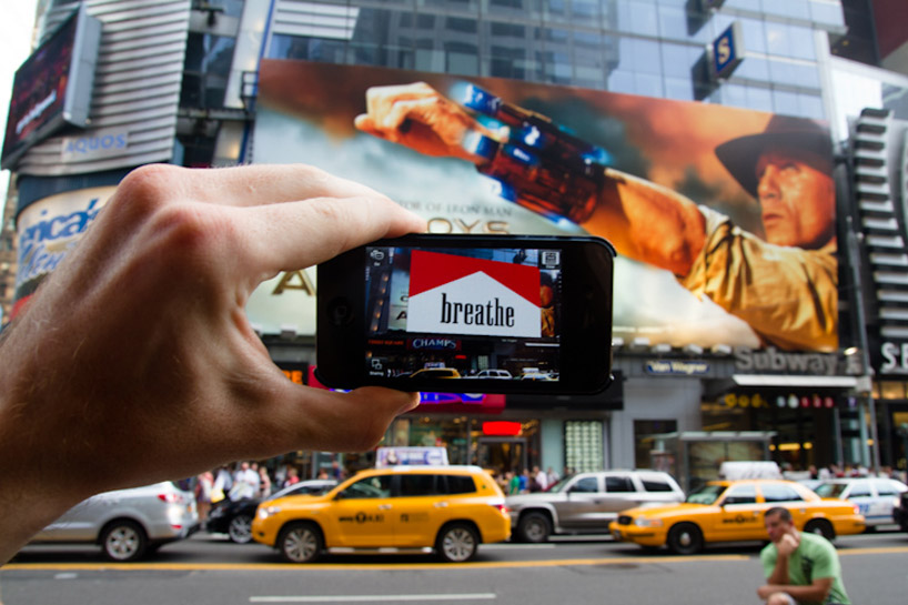 augmented art on times square billboards