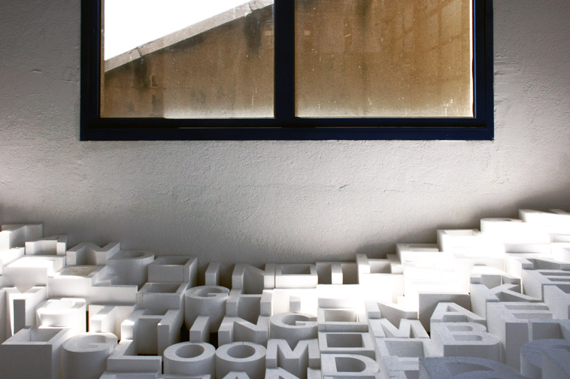 the cloud collective creates typographical installation