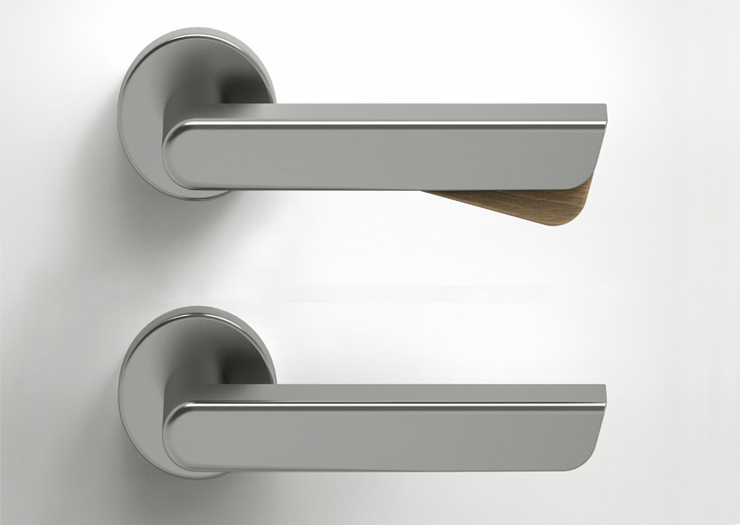 door handle with wedge by amos marchant   hands on door handles shortlist