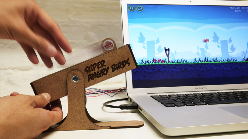 angry birds slingshot controller by hideaki matsui + andrew spitz