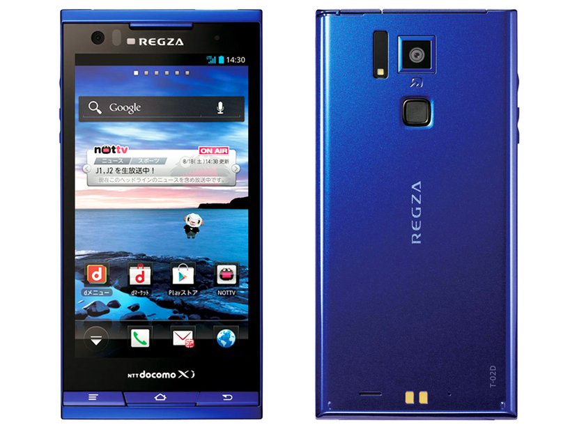 fujitsu REGZA T 02D smartphone features 13.1 megapixel camera