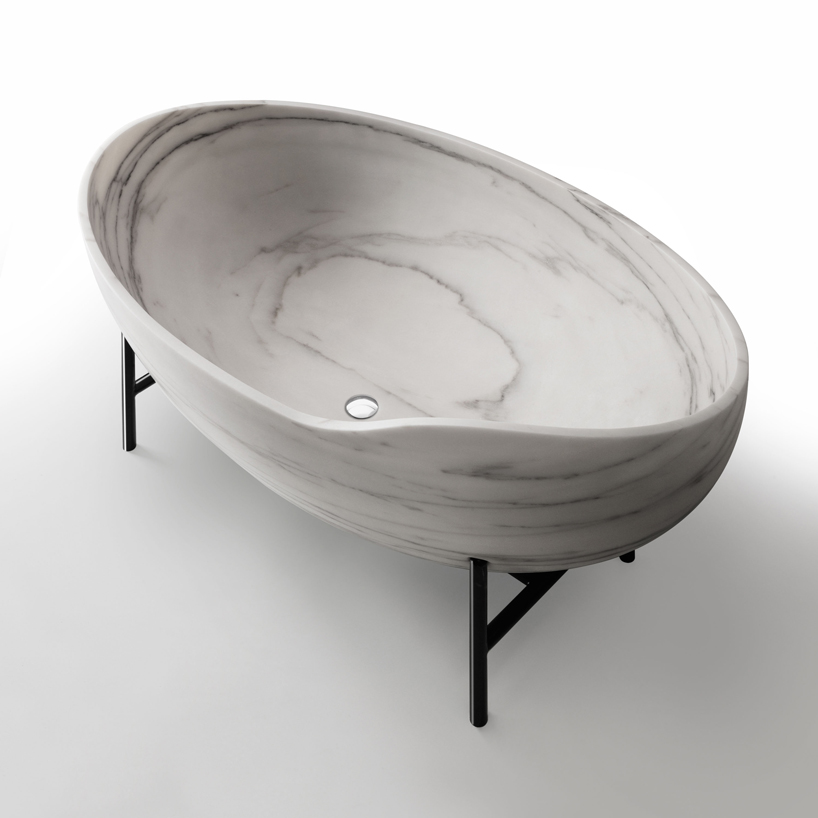 kreoo kora bathtub marble salone del mobile designboom