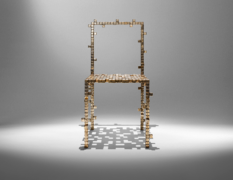 nucleo designs presenze cast bronze chair for nilufar