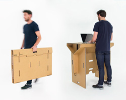 refold cardboard standing desk changes the way you work