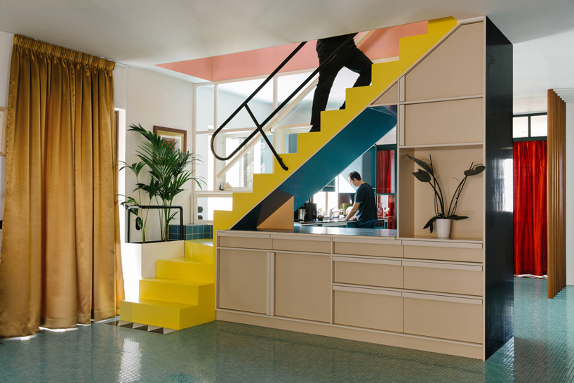 nadja apartment by point supreme architects is bold, bright, and fun