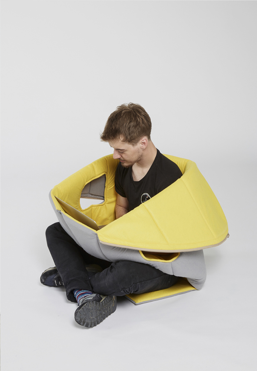 yang zhao sharkman wearable furniture designboom