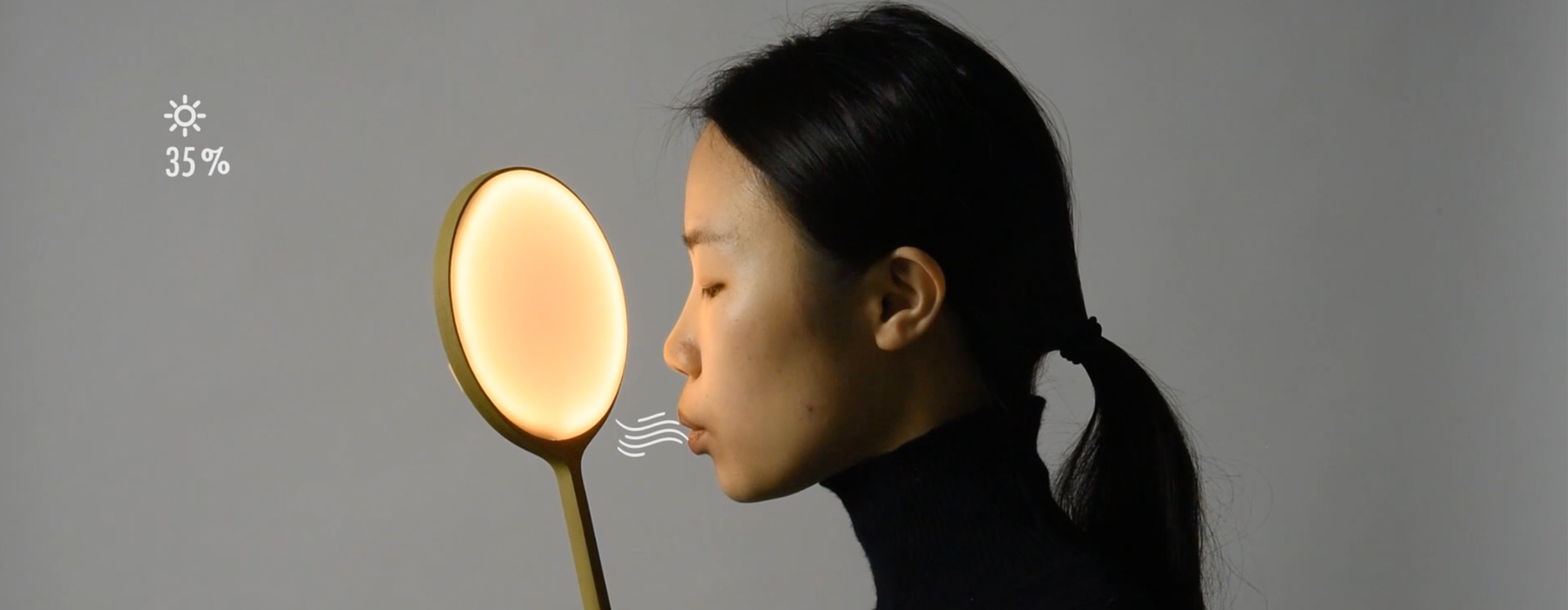 xinyue yang's sensor-enabled lamp lights like fire