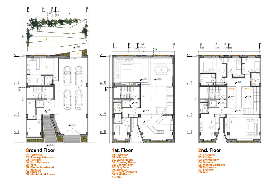 Трехэтажный многоквартирный дом. Проект ReNa design studio
