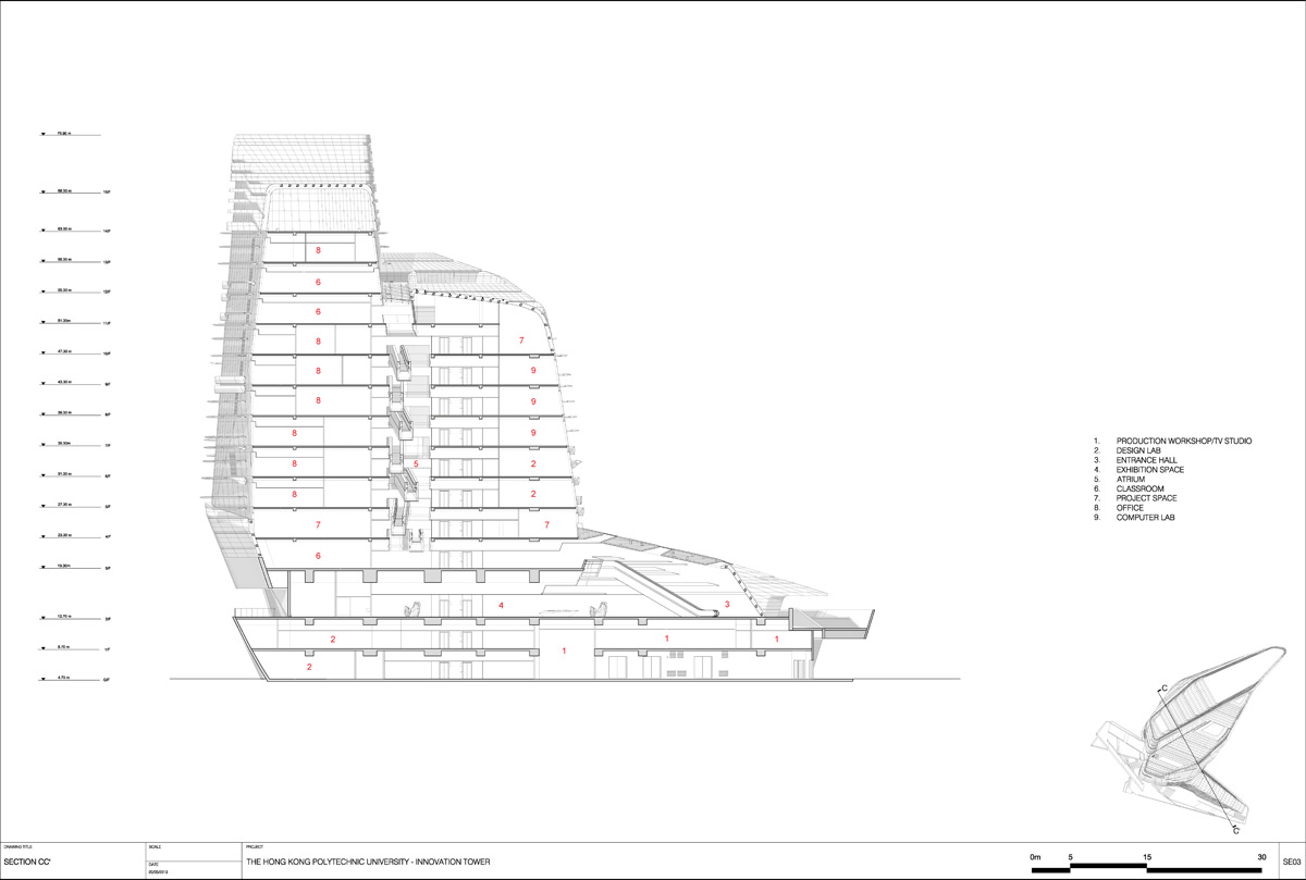 Jockey Club Innovation Tower Hong Kong Polytechnic University | Zaha Hadid