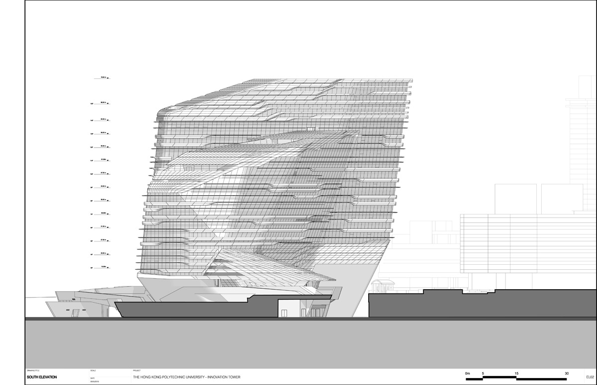 Jockey Club Innovation Tower Hong Kong Polytechnic University | Zaha Hadid