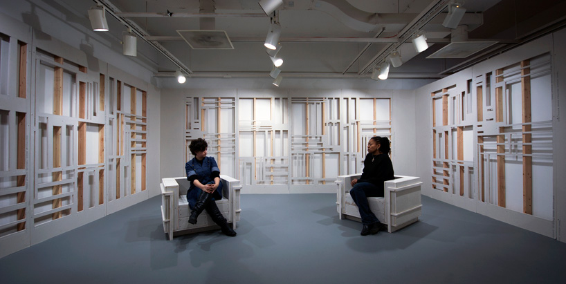 scott carter deconstructs walls to craft furniture + sculpture