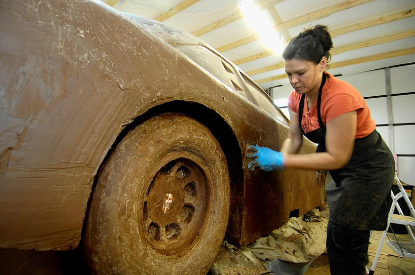 life-size chocolate car by jim victor and marie pelton 