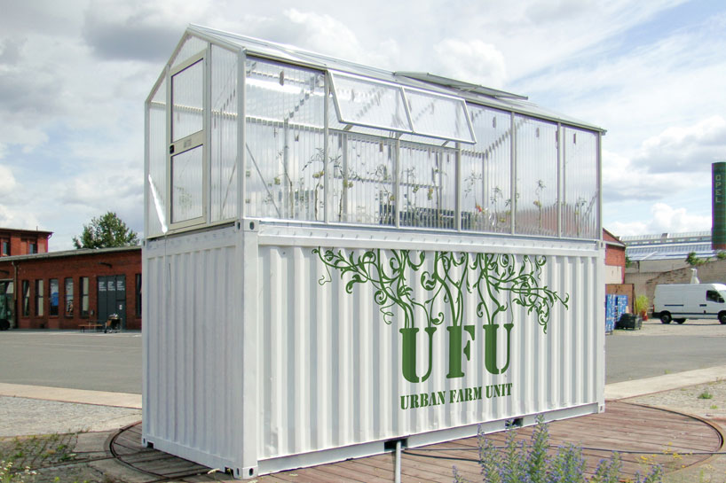 shipping container greenhouse - urban farm unit by damien chivialle