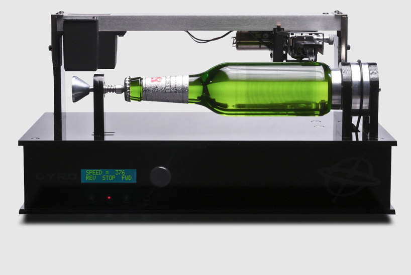 beck's beer bottle plays music like thomas edison's phonograph