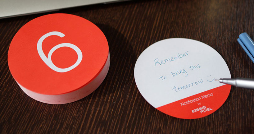 big big pixel: life-sized notification memos