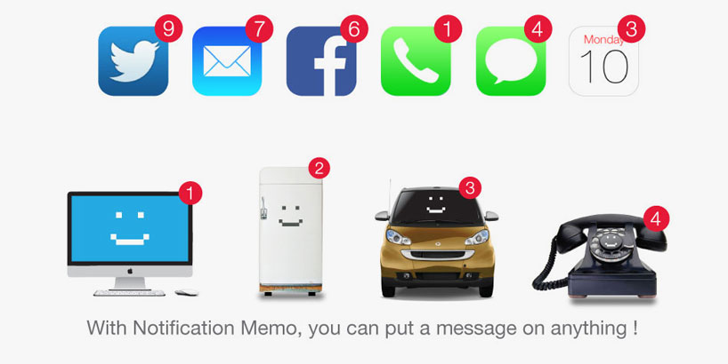big big pixel: life-sized notification memos