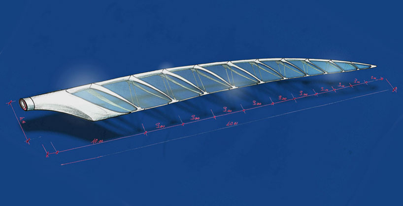 نقشه فنی پره توربین بادی