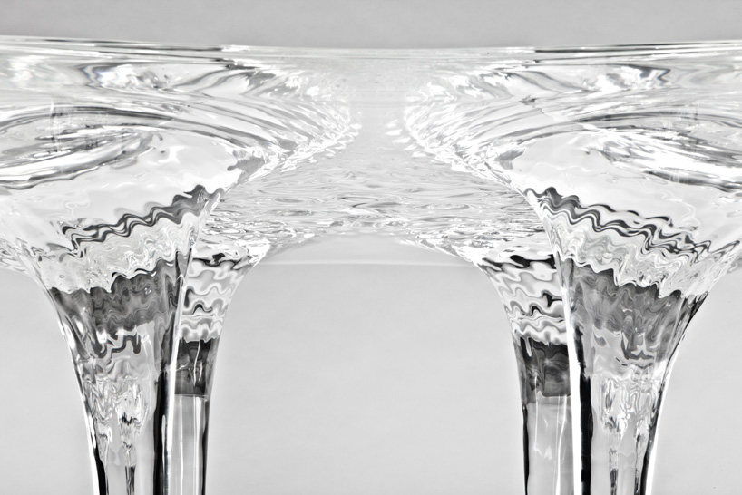 zaha hadid liquid glacial table designboom 