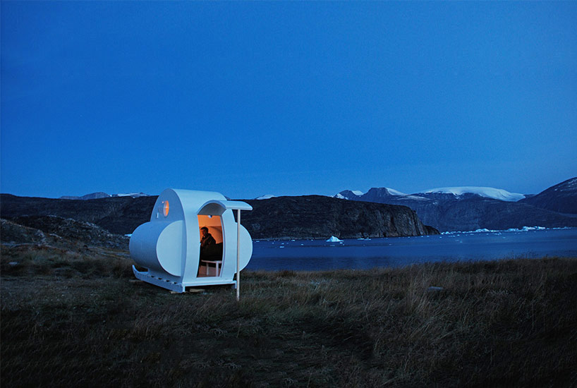 nomadic sled habitats by rob sweere move across the arctic