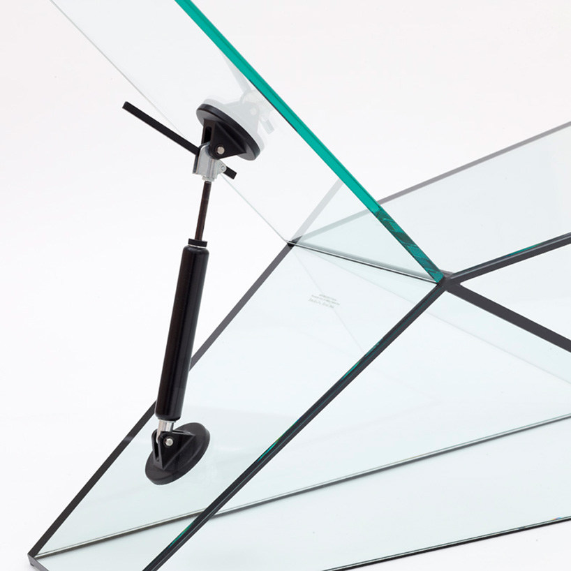 man machine glass furniture by konstantin grcic at galerie kreo designboom