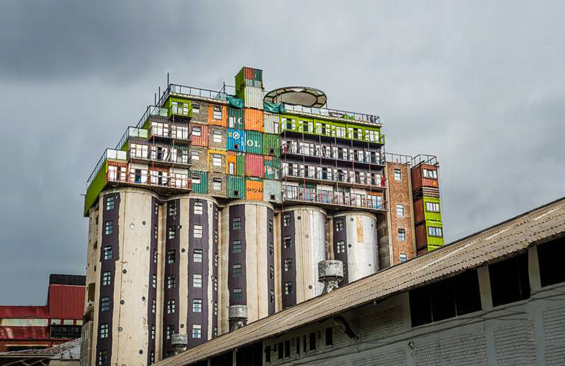 mill junction silo stacked container apartments overlook johannesburg